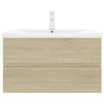 Sink Cabinet with Built-in Basin - Sonoma Oak | Hipomarket