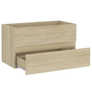 Sink Cabinet with Built-in Basin - Sonoma Oak | Hipomarket