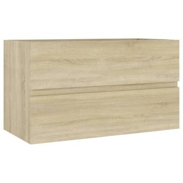 Sink Cabinet with Built-in Basin - Sonoma Oak | Hipomarket