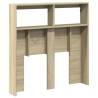 Headboard Cabinet with LED Sonoma Oak - Modern Storage Solution