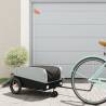 Bike Trailer Black and Grey 30 kg Iron Colour grey Size 122 x 53 x 53 cm 