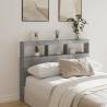 Headboard Cabinet with LED Concrete Grey 140x17x102 cm Colour concrete grey Size 140 x 17 x 102 cm Quantity in Package 1 