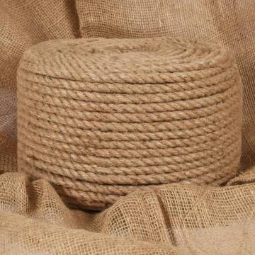 Rope 100% Jute 14 mm - 100 m Durable Garden & Home Use