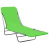 Folding Sun Loungers 2 pcs - Steel & Fabric Green