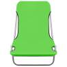 Folding Sun Loungers 2 pcs - Steel & Fabric Green