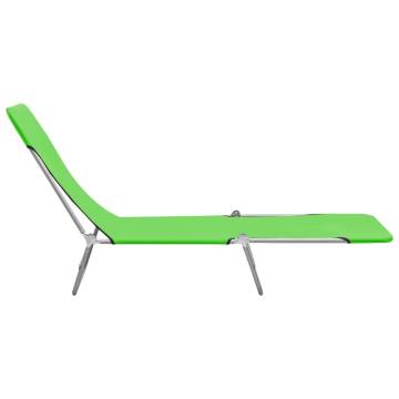 Folding Sun Loungers 2 pcs - Steel & Fabric Green