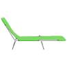 Folding Sun Loungers 2 pcs - Steel & Fabric Green