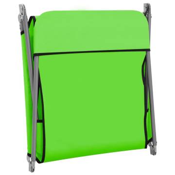 Folding Sun Loungers 2 pcs - Steel & Fabric Green