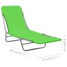 Folding Sun Loungers 2 pcs - Steel & Fabric Green