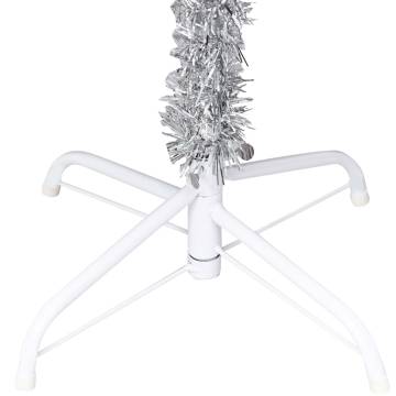 Artificial Pre-lit Christmas Tree with Ball Set Silver 180 cm