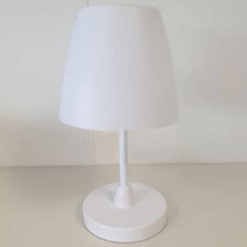 H&S Collection LED Rechargeable Table Lamp - White 13x30 cm