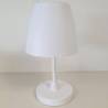 H&S Collection LED Rechargeable Table Lamp - White 13x30 cm