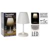 H&S Collection LED Rechargeable Table Lamp - White 13x30 cm