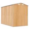 Light Brown Garden Shed - Galvanised Steel 192x274 cm