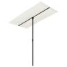 Outdoor Parasol with Aluminium Pole - Sand White 180x110 cm