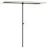 Outdoor Parasol with Aluminium Pole - Sand White 180x110 cm