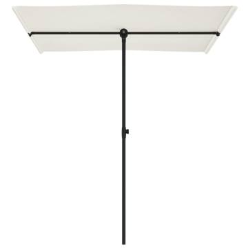 Outdoor Parasol with Aluminium Pole - Sand White 180x110 cm