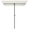 Outdoor Parasol with Aluminium Pole - Sand White 180x110 cm