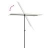 Outdoor Parasol with Aluminium Pole - Sand White 180x110 cm