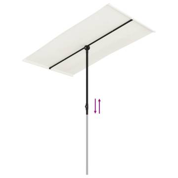 Outdoor Parasol with Aluminium Pole - Sand White 180x110 cm