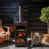 Esschert Design Terrace Stove with Pizza Oven Rust Colour brown 