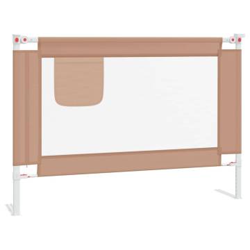 Toddler Safety Bed Rail Taupe 90x25 cm - Secure Sleep Solution