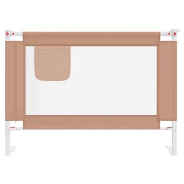 Toddler Safety Bed Rail Taupe 90x25 cm - Secure Sleep Solution