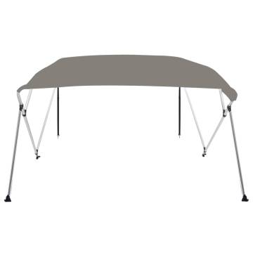 4-Bow Bimini Top Grey 243x250x131 cm - Durable UV & Water Resistant