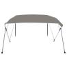 4-Bow Bimini Top Grey 243x250x131 cm - Durable UV & Water Resistant