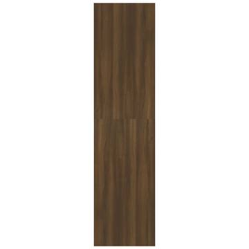 Stylish Brown Oak Wardrobe - Engineered Wood | HipoMarket