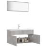 Stylish Bathroom Furniture Set - Concrete Grey | Hipomarket