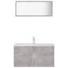 Stylish Bathroom Furniture Set - Concrete Grey | Hipomarket