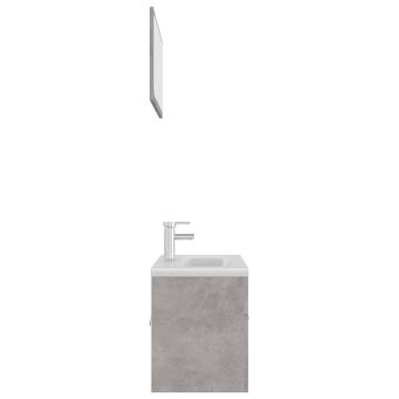 Stylish Bathroom Furniture Set - Concrete Grey | Hipomarket