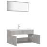 Stylish Bathroom Furniture Set - Concrete Grey | Hipomarket