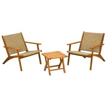 ProGarden 3 Piece Acacia Wood Balcony Furniture Set