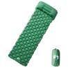 Inflating Camping Mattress with Pillow - 1-Person Green