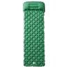 Inflating Camping Mattress with Pillow - 1-Person Green