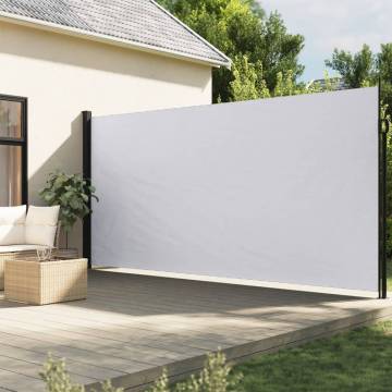 Retractable Side Awning White 220x600 cm | Hipomarket UK