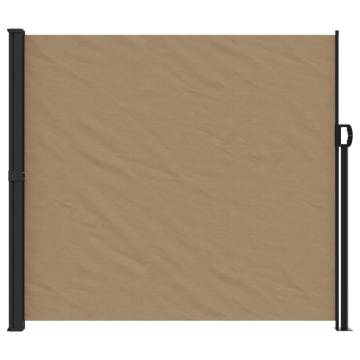 Retractable Side Awning Taupe 180x600 cm - Privacy Screen