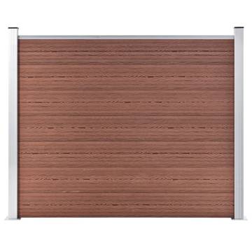 WPC Fence Panel 180x146 cm Brown - Durable & Stylish Barrier