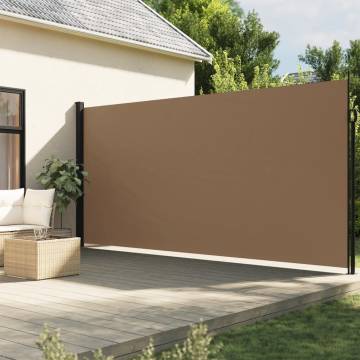 Retractable Side Awning Taupe 200x500 cm - Privacy Solution