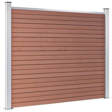 WPC Fence Panel 180x146 cm Brown - Durable & Stylish Barrier