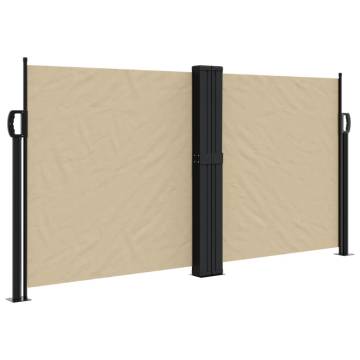 Retractable Side Awning Beige 120x600 cm - Instant Privacy Oasis