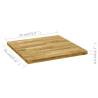 Table Top Solid Oak Wood 70x70 cm | Rustic Charm