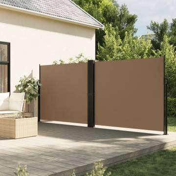 Retractable Side Awning Taupe 160x1200 cm | Privacy Solution