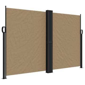 Retractable Side Awning Taupe 160x1200 cm | Privacy Solution