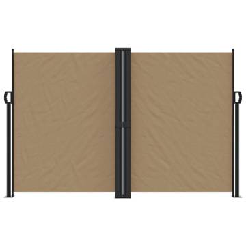 Retractable Side Awning Taupe 160x1200 cm | Privacy Solution