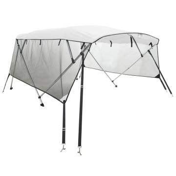 3-Bow Bimini Top with Mesh Sidewalls - Durable Sunshade Protection