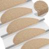 Stair Mats Self-adhesive Sisal-Look 15 pcs 65x21x4 cm Sand Colour sand Size 65 x 21 x 4 cm Quantity in Package 15 