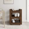 Brown Oak Kitchen Trolley 60x45 cm - Stylish Storage Solution